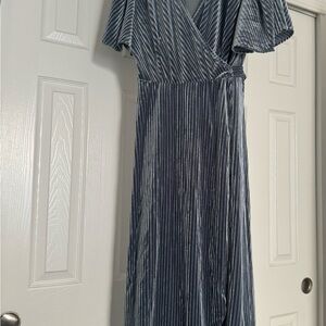 Simple dusty blue dress